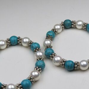 Turquoise Pearl Fashion Bracelet x 2 Piece Sale